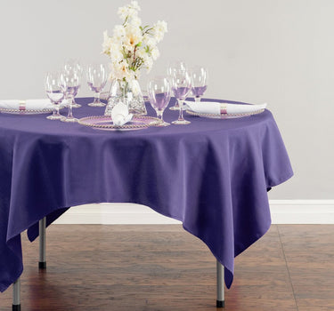 Bargain 70 in. Square Polyester Tablecloth Purple