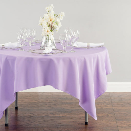 70 in. Square Polyester Tablecloth Lavender