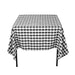 70 in. Square Polyester Tablecloth Black and White Checkered