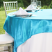 72 in. Square Satin Overlay Turquoise