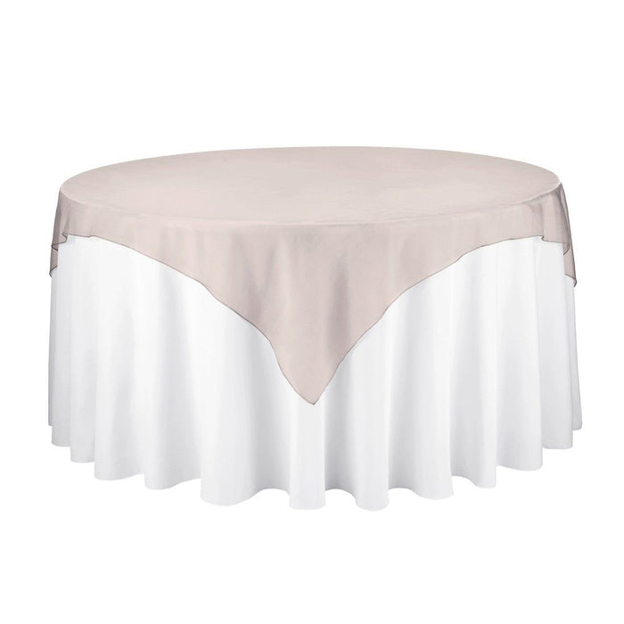 Bargain 60 in. Square Organza Overlay Copper