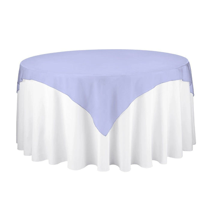 72 in. Square Organza Overlay Royal Blue