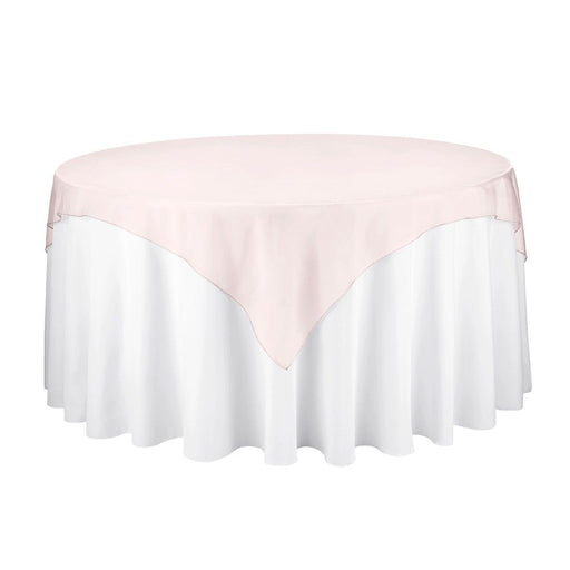 72 in. Square Organza Overlay Pink