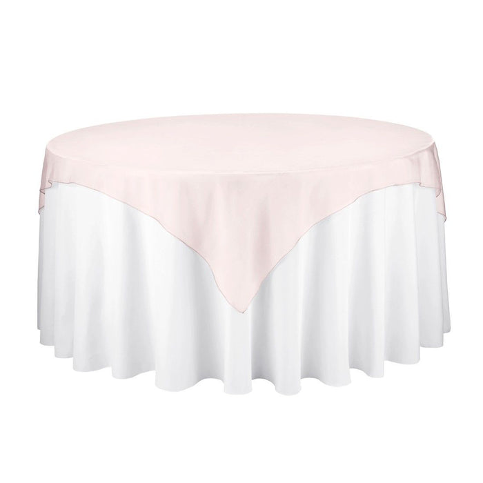 72 in. Square Organza Overlay Pink