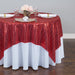 72 in. Square Sequin Overlay Red