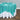 72 in. Square Sequin Overlay Turquoise