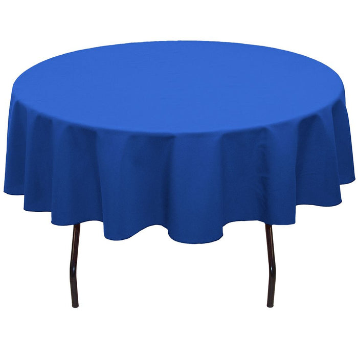 76 in. Round Cotton-Feel Tablecloth (5 Colors)