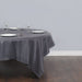 85 in. Square Polyester Tablecloth Charcoal