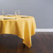 85 in. Square Polyester Tablecloth Gold