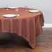 85 in. Square Polyester Tablecloth Chocolate