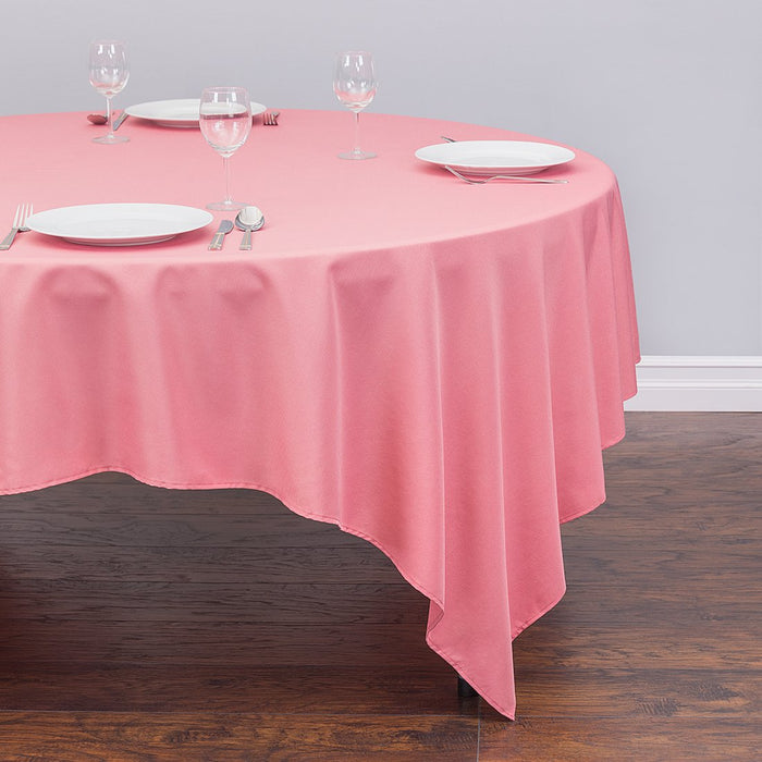 85 in. Square Polyester Tablecloth Strawberry Ice