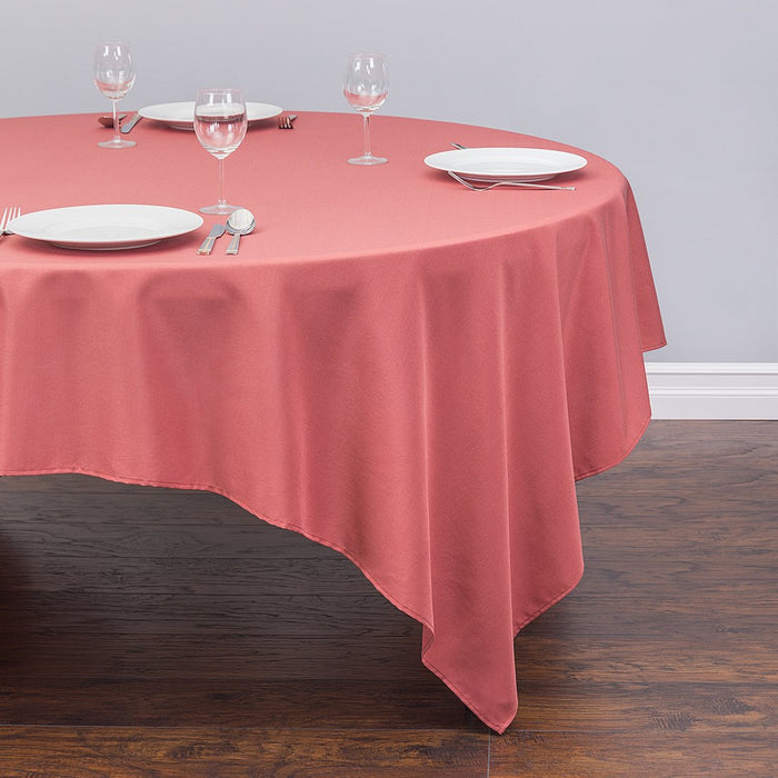85 in. Square Polyester Tablecloth Marsala