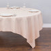 85 in. Square Polyester Tablecloth Peach