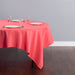 85 in. Square Polyester Tablecloth Coral