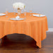 85 in. Square Polyester Tablecloth Orange