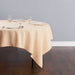 85 in. Square Polyester Tablecloth Cantaloupe