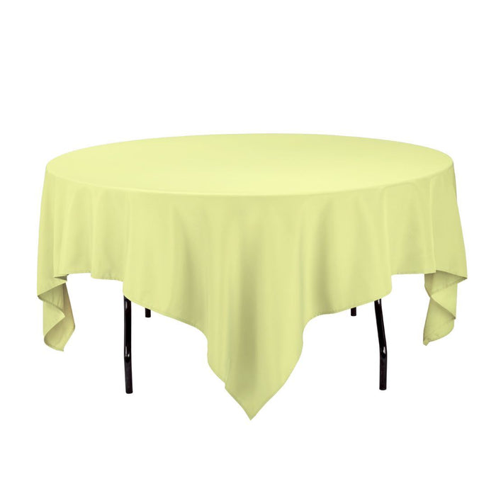 85 in. Square Polyester Tablecloth Tea Green