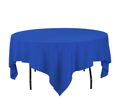Bargain 85 In. Square Polyester Tablecloth Royal Blue