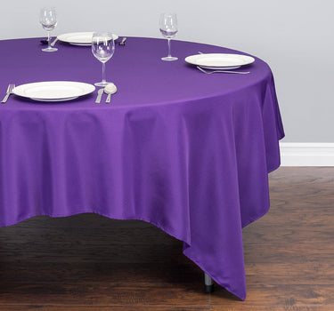85 in. Square Polyester Tablecloth Purple