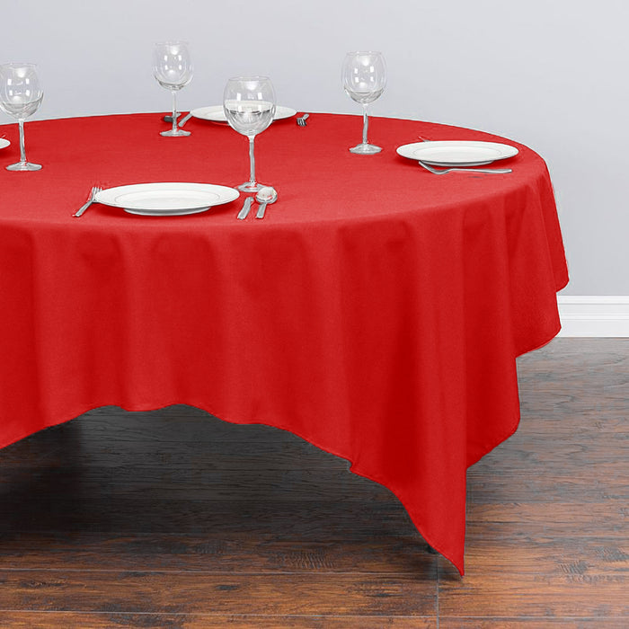 85 in. Square Cotton-Feel Tablecloth (10 Colors)