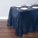 88 X 130 in. Rectangular Sequin Tablecloth Navy Blue
