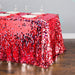 88 X 130 in. Rectangular Payette Sequin Tablecloth Red