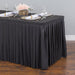 8 ft. Fitted Table Skirt Black