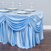 8 ft. Drape Chiffon All-In-1 Tablecloth/Pleated Skirt Serenity Blue