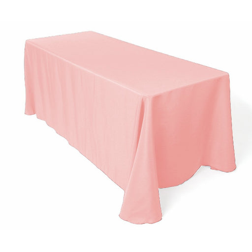 Bargain 90 X 156 In. Rectangular Polyester Tablecloth Pink