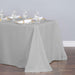 Bargain 90 X 132 In. Rectangular Polyester Tablecloth Silver