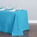 90 x 132 in. Rectangular Polyester Tablecloth Turquoise