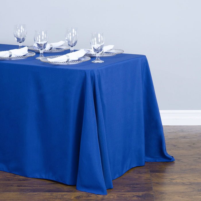 Bargain 90 X 156 In. Rectangular Polyester Tablecloth Royal Blue