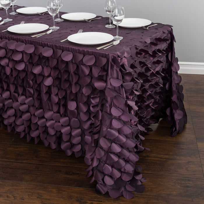 90 x 132 in. Rectangular Petal Taffeta Tablecloth (2 Colors)