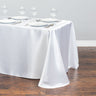 Bargain 90 X 132 In. Rectangular Satin Tablecloth White