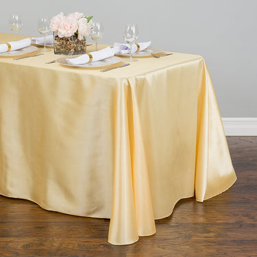60 X 126 in. Rectangular Satin Tablecloth Cantaloupe