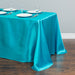 90 x 132 in. Rectangular Satin Tablecloth Turquoise