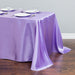 90 x 132 in. Rectangular Satin Tablecloth Lavender