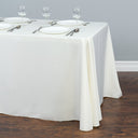 Bargain 90 X 156 In. Rectangular Polyester Tablecloth Ivory