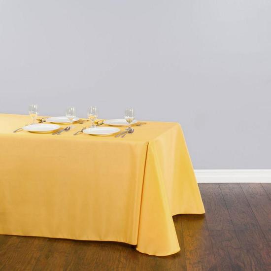 Bargain 90 x 156 in. Polyester Tablecloth Gold