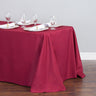 Bargain 90 X 156 In. Rectangular Polyester Tablecloth Burgundy