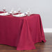 Bargain 90 X 156 In. Rectangular Polyester Tablecloth Burgundy