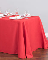 90 x 156 in. Rectangular Polyester Tablecloth Red