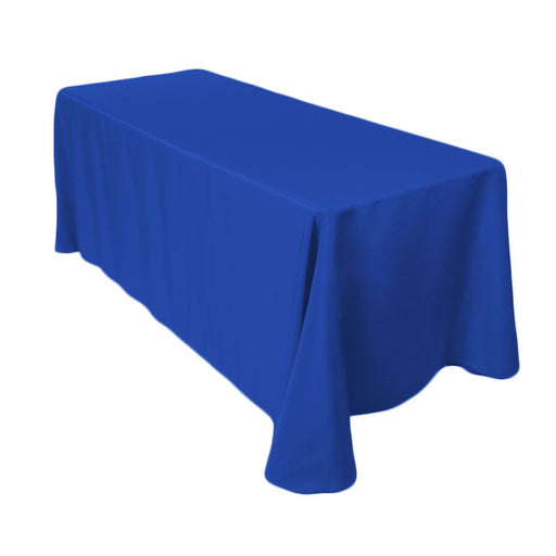 Bargain 90 X 132 In. Rectangular Polyester Tablecloth Royal Blue