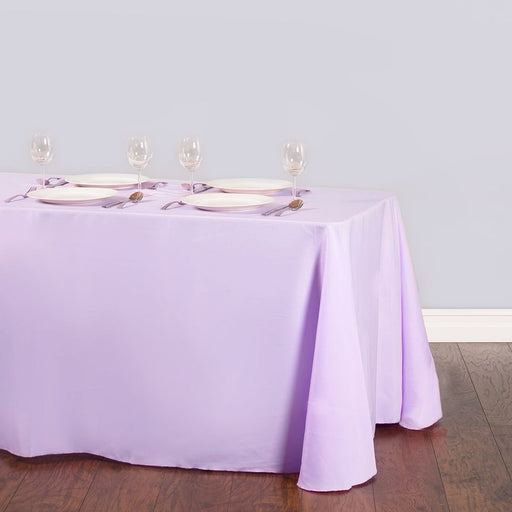 Bargain 90 X 156 In. Rectangular Polyester Tablecloth Lavender