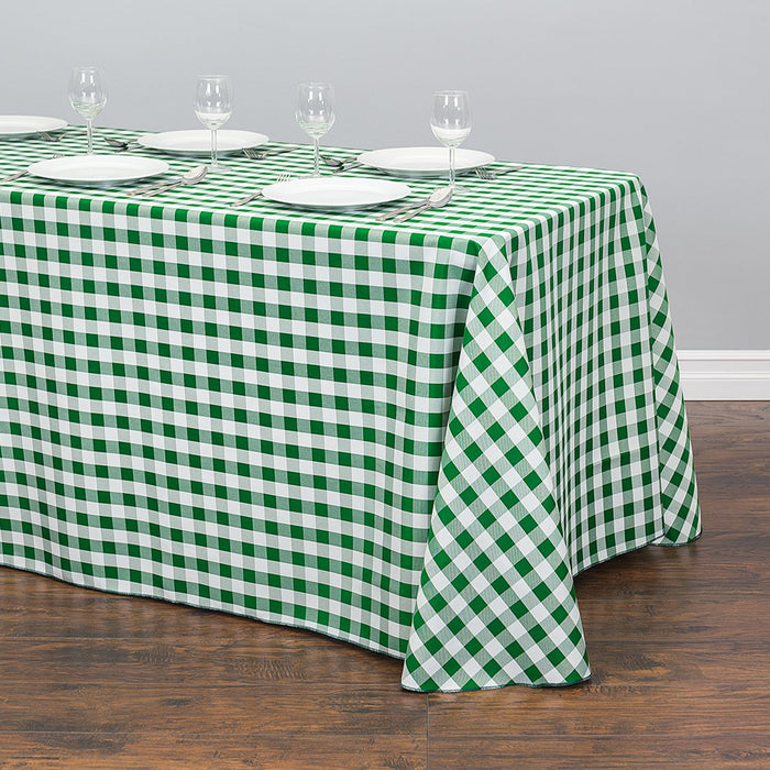 90 x 156 in. Rectangular Polyester Tablecloth Blue & White Checkered