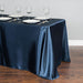90 x 156 in. Rectangular Satin Tablecloth Navy Blue
