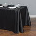 90 X 156 in. Rectangular Shantung Silk Tablecloth Black