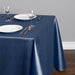 90 X 156 in. Rectangular Shantung Silk Tablecloth Navy Blue