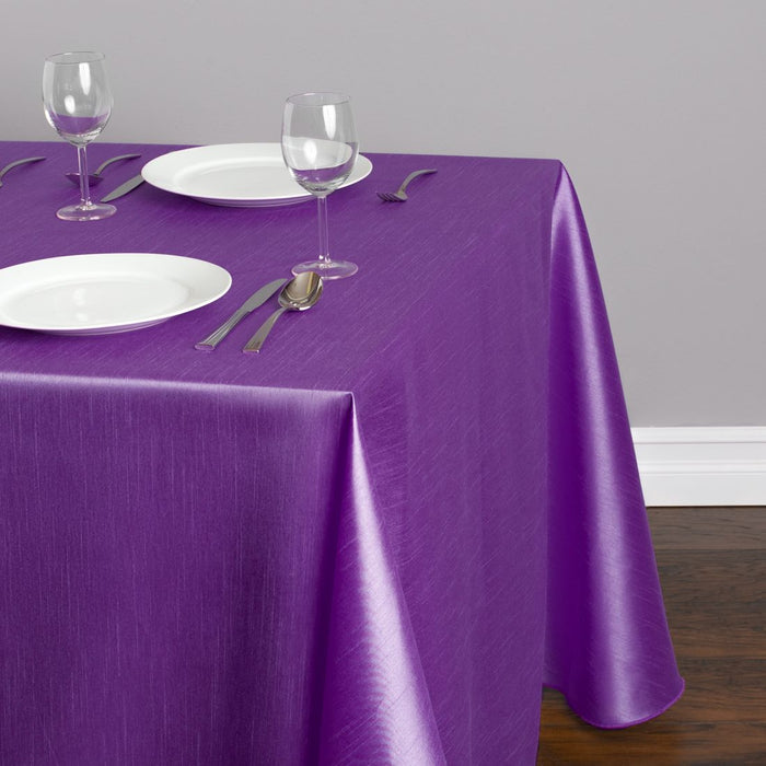 90 X 156 in. Rectangular Shantung Silk Tablecloth Purple