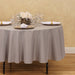 Bargain 90 In. Round Polyester Tablecloth Silver